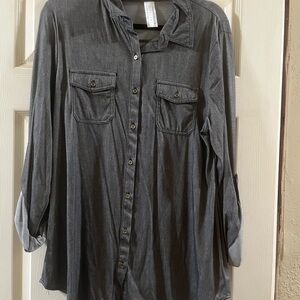 Gray Button Down Shirt